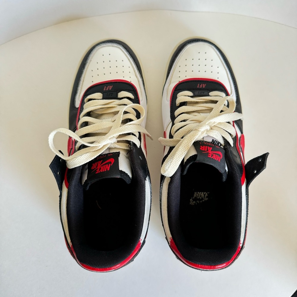 Nike AF 1 Air Force Ones Shadow W Sz 10, Summit White/University Red DR7883-102 - Picture 9 of 13